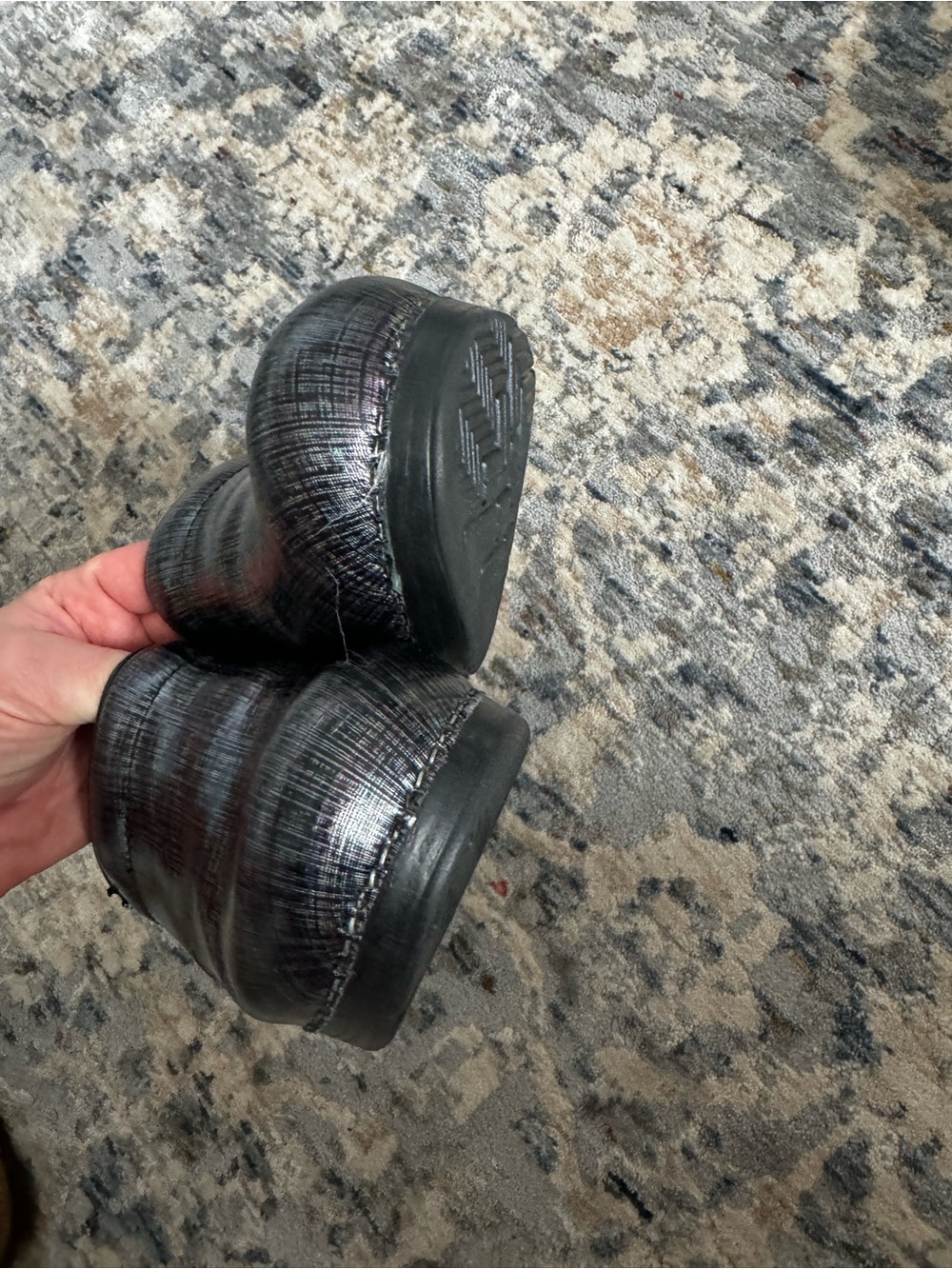 Dansko Women's Black Crosshatch Slip-On Clogs - Picture 4 of 6